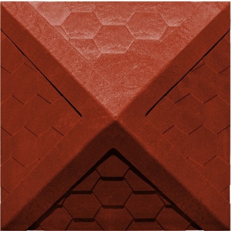 PPK cap to a column column, 2 × 2 bricks, 53.5 × 53.5 × 4.3 cm, terracotta, “flexible tile”-4