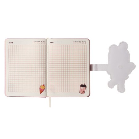 Gift notebook, A6, 100 sheets, color block, with a curly knife, PVC cover, "Anime", mix-9