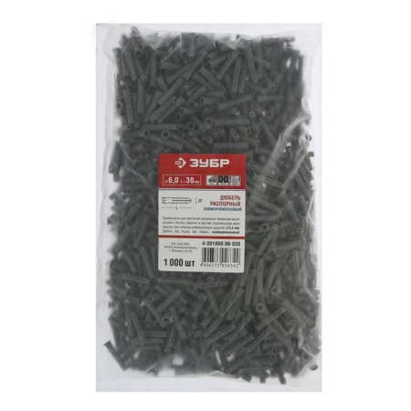 Dowel "bison", type N, spacer, polypropylene, 6x30 mm, 1000 pcs-1