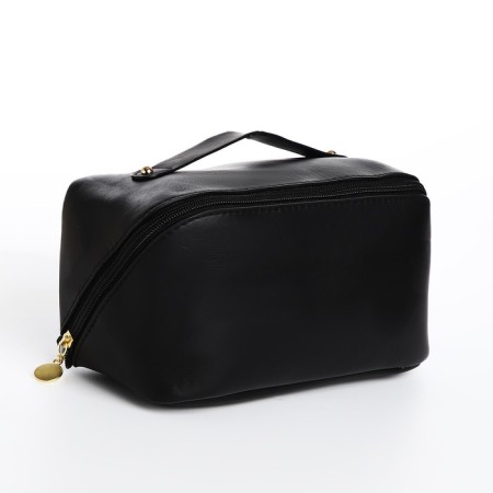 Cosmetic bag with lightning, black color
