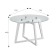 Gouring Rill table 445, 700x700x440, white/glass Transparent circle