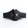 Women's belt, width 15 cm, black color