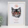 Photo frame plastic 21x30 cm, white with gold (plastic screen)