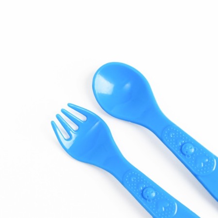 A set of children's dishes "Bip-Bip transport, a plate on a suction cup 250ml, fork, spoon-5