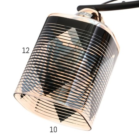 Chandelier 10101/3 3x60W E27, black/amber, 50x50x28 cm-3