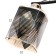 Chandelier 10101/3 3x60W E27, black/amber, 50x50x28 cm