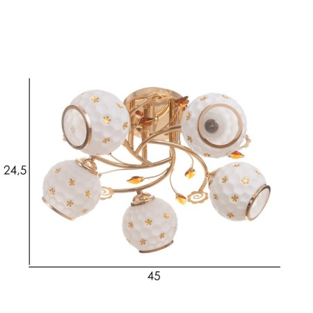 Bell chandelier 5x40W E27 Gold Model: 2612356-9