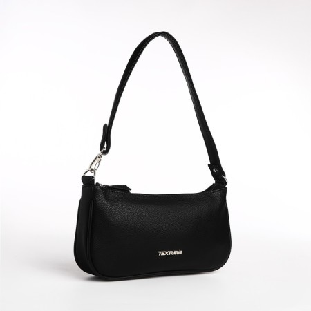 Women's bag Textura, baguette, small size, black color-3