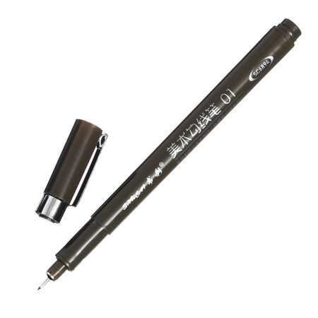 Set of markers-liners, 12 pieces, 0.05-3.00 mm, black-2