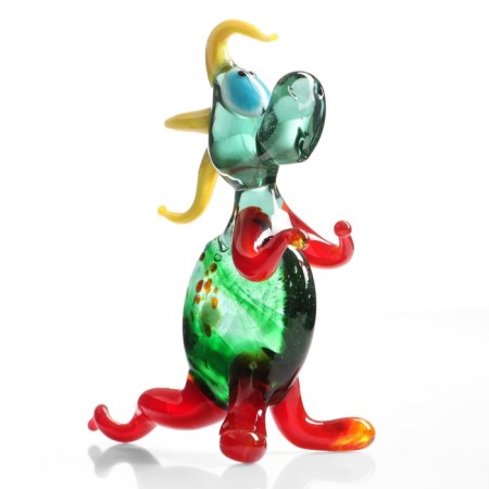 Figure made of glass "Dragon" 7x8x4cm, mix-5