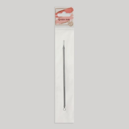 Cosmetic, bilateral needle, with loop, 12 cm, silver color-3