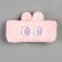 Penal school soft "bunny", 20x8 cm, plush, pink