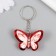 A keychain plastic for metal "Butterfly with patterns on wings" MIX 3.5x4.7x0.5 cm