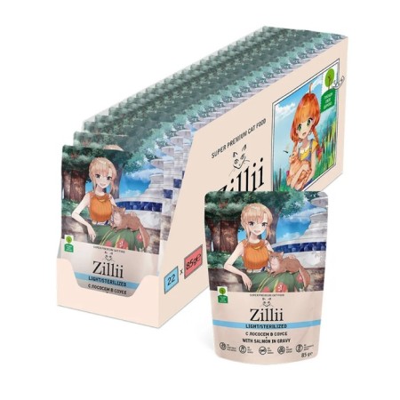Wet feed ZILLII STERILIZED Light Cat Salmon for cats, salmon in sauce, 85 g