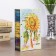 Safe-book wood silk "Sunflower with a butterfly" 17x11x5 cm