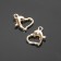 Castle-Karabin "Heart", (set 2 pcs.), 9 × 12 mm, copper, color gold