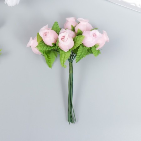 Flowers for decorating "Rose Blanca" light pink 1 bouquet = 12 colors 10 cm