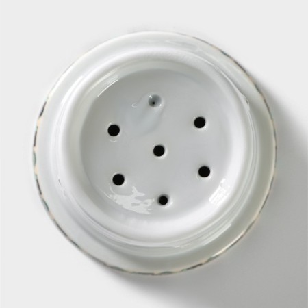 Ceramic mug with a lid and sieve "birds in peony", 300 ml-3
