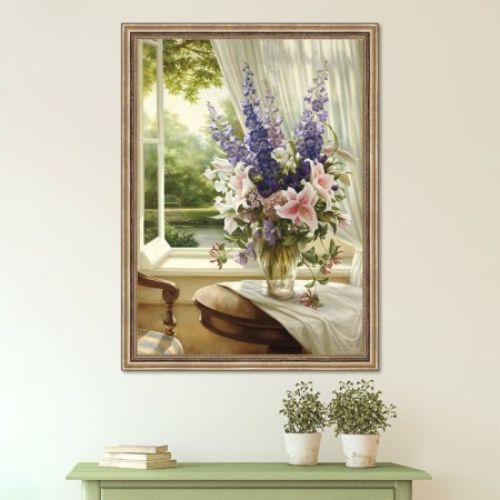 Reproduction of the picture "Manor II", 50x70 cm, frame 56-014-4