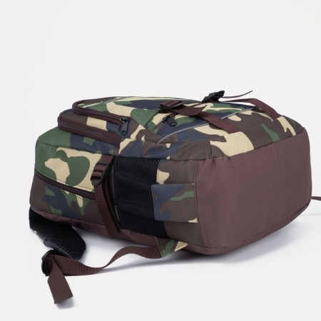 Tourist backpack, 22 l, lightning department, 5 outer pockets, ZFTS, camouflage color/khaki-2