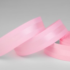 The tape is decorative, repression/satin, 25 mm, 18 ± 1 m, pink color No. 004