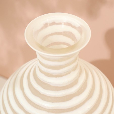 Vase for flowers "Arkady" made of glass, white 39.5 x 19 x 19 cm-5