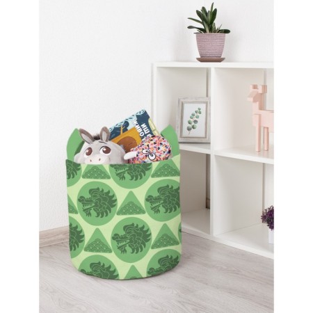 Basket for toys "Green Dragon, size 35x35 cm