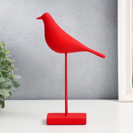 Souvenir Polystone "Bird - Long legs" Scarlet 23x17 cm-1