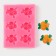 Mold "Bouquets", silicone, 11.5 × 8 × 1.5 cm, color mix