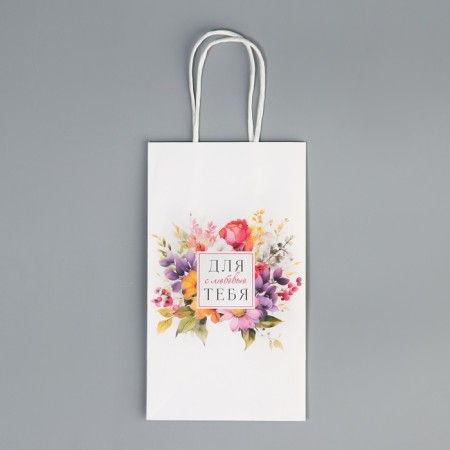 Gift Crafts, Packaging, “For you”, flowers, 12 x 21 x 9 cm-5