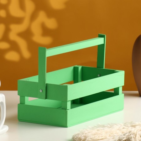 Wooden Kashpo 24.5 × 13.5 × 9 cm "Two Light", two -string, green giving beautifully-2