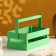 Wooden Kashpo 24.5 × 13.5 × 9 cm "Two Light", two -string, green giving beautifully