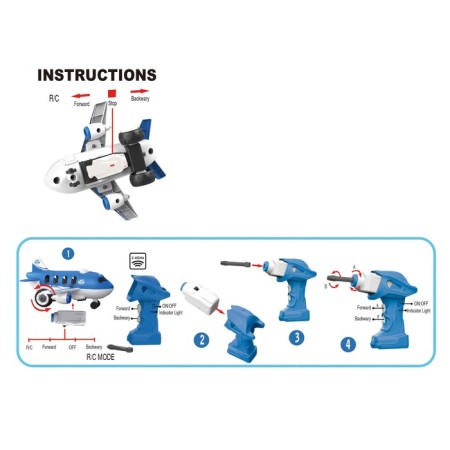 Designer-screw radio-controlled "plane", with an electric screwdriver, 32 parts-6