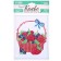 Canvas for embroidery with a cross "Basket with berries", 20 x 15 cm