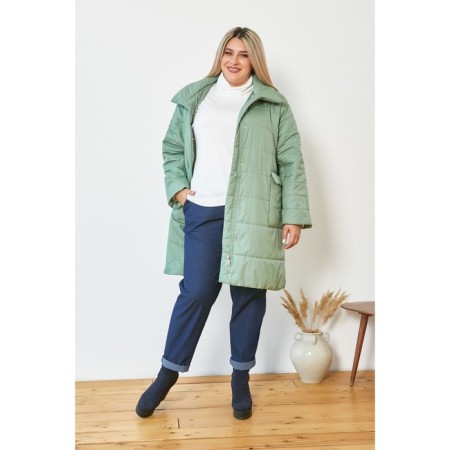 Female coat, size 54, green color-2