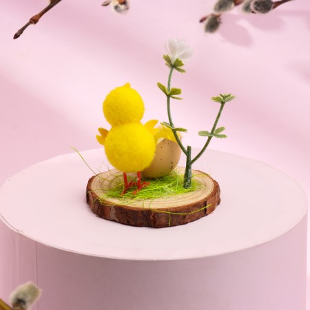 Easter decor "Chicken in a clearing" 8 × 8 × 7 cm-2