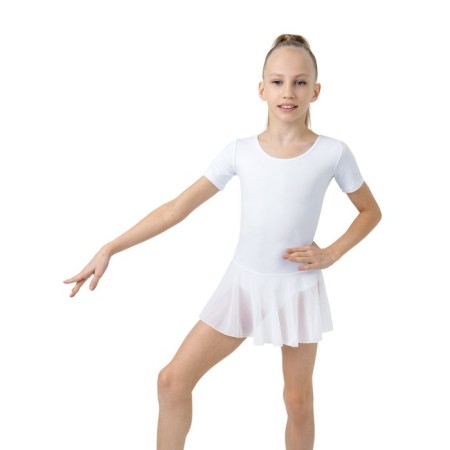 A swimsuit for gymnastics and dancing Grace Dance, p. 32, white color-1