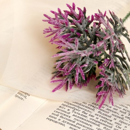 Bouquet "Two -color grass" with spraying, 18 cm, mix-1