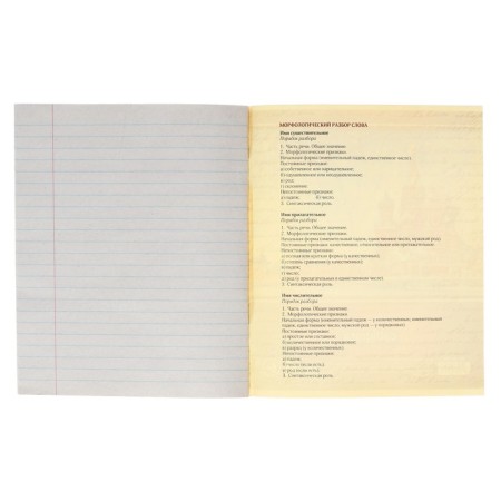 Substantial note Calligrata "Metal", 48 sheets in the line of Russian, with reference material, covered cardboard, block No. 2, whiteness 75% (gray sheets)-2