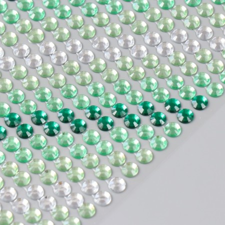 Self -adhesive rhinestones d 6 mm, green-2