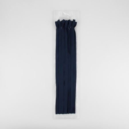 Lightning secret, No. 3, non-proceeding, locking machine, cotton, 40 cm, dark blue color-2