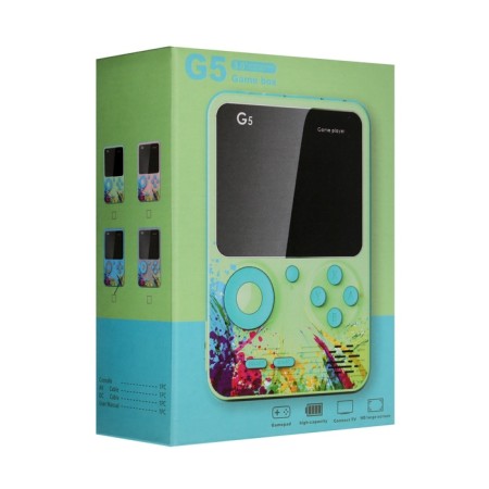 GARRACTION GOLD G5, with a gamepad, AV cable, 8 bits, 800 games, blue-9