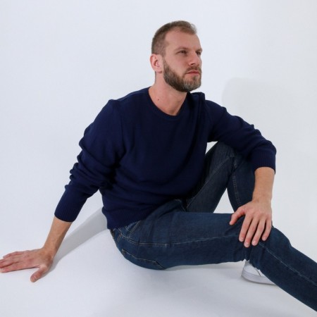 Male jumper SL, 46, blue-3
