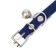 Velvety collar with hearts, 32 x 1 cm, Osh 23-29, textiles and leatherette, blue