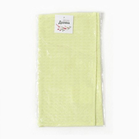 Towel "Dolyana" yellow color 35x60 cm, 100% cotton, large waffle 220 g/m2-5