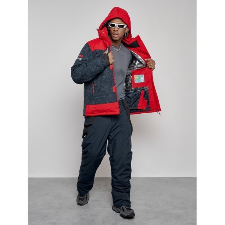 Male ski suit, size 52, dark blue color-13