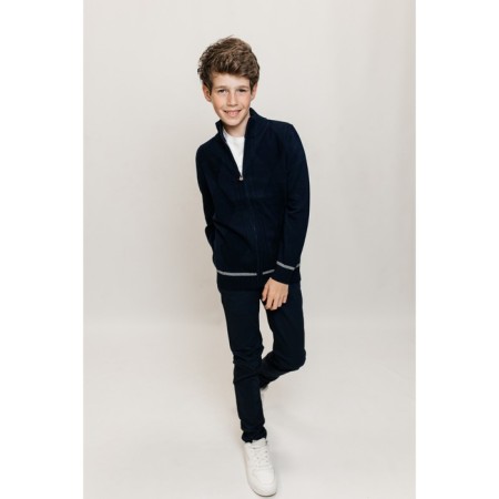 Jumper for boys, height 110-116 cm, dark blue color-4