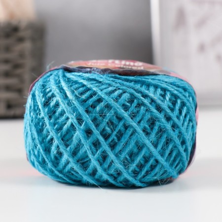 Yarn 100% juts "Softino Jute Colored" 50m ± 2m blue 50 g-1