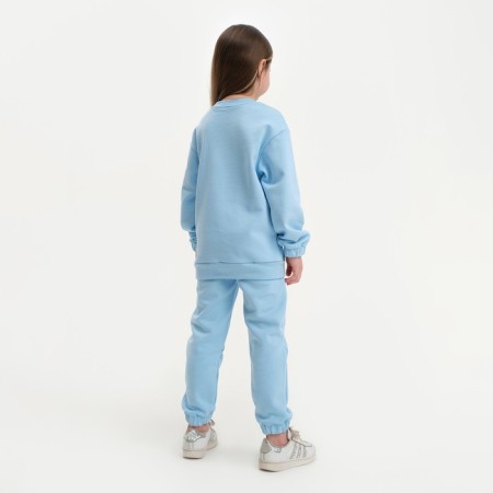 Костюм детский (свитшот, брюки) KAFTAN "Basic line", размер 28 (86-92), цвет голубой-3
