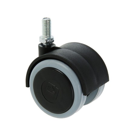 Furniture wheel OK 1m/x OKP51M/x, with a foot, d = 50 mm, black